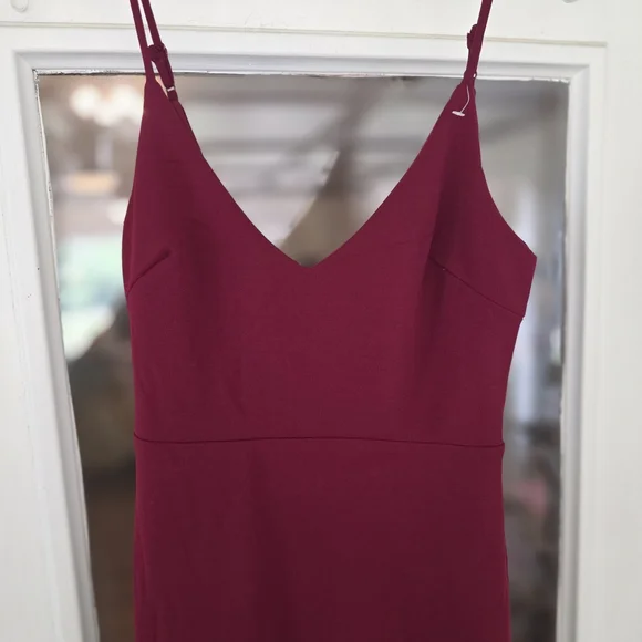 Lulu's Burgandy Prom Wedding Formal Bridesmaid Dress Sz Small - Picture 2 of 5